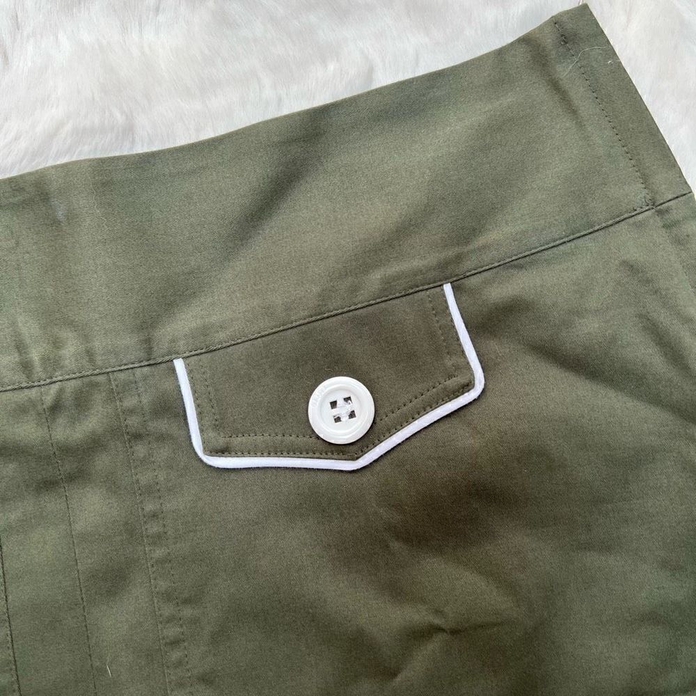 Lija Golf Skort Athletic Skirt w Built in Shorts Dark Green White womens size 8 - Picture 5 of 11